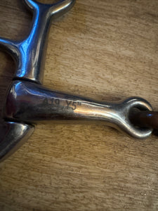 5” copper lozenge hanging cheek snaffle
