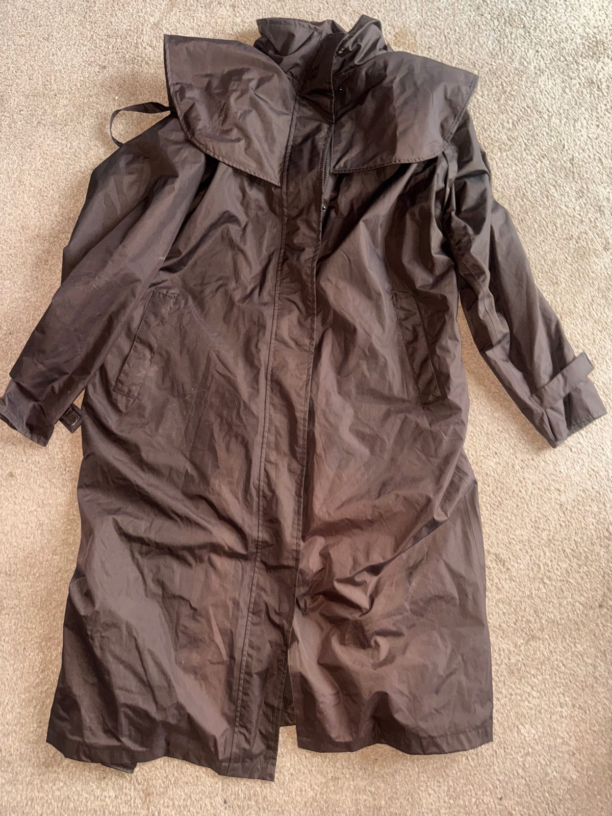 Sherwood Forest Brown Ladies Size 18 Long Riding Rain Coat Ride On