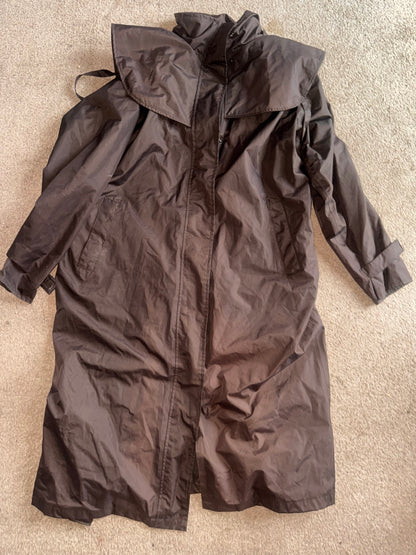 Sherwood Forest Brown Ladies Size 18 Long Riding Rain Coat Ride On