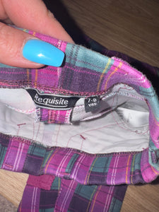Requisite 7/8yrs Purple Check Jodphurs