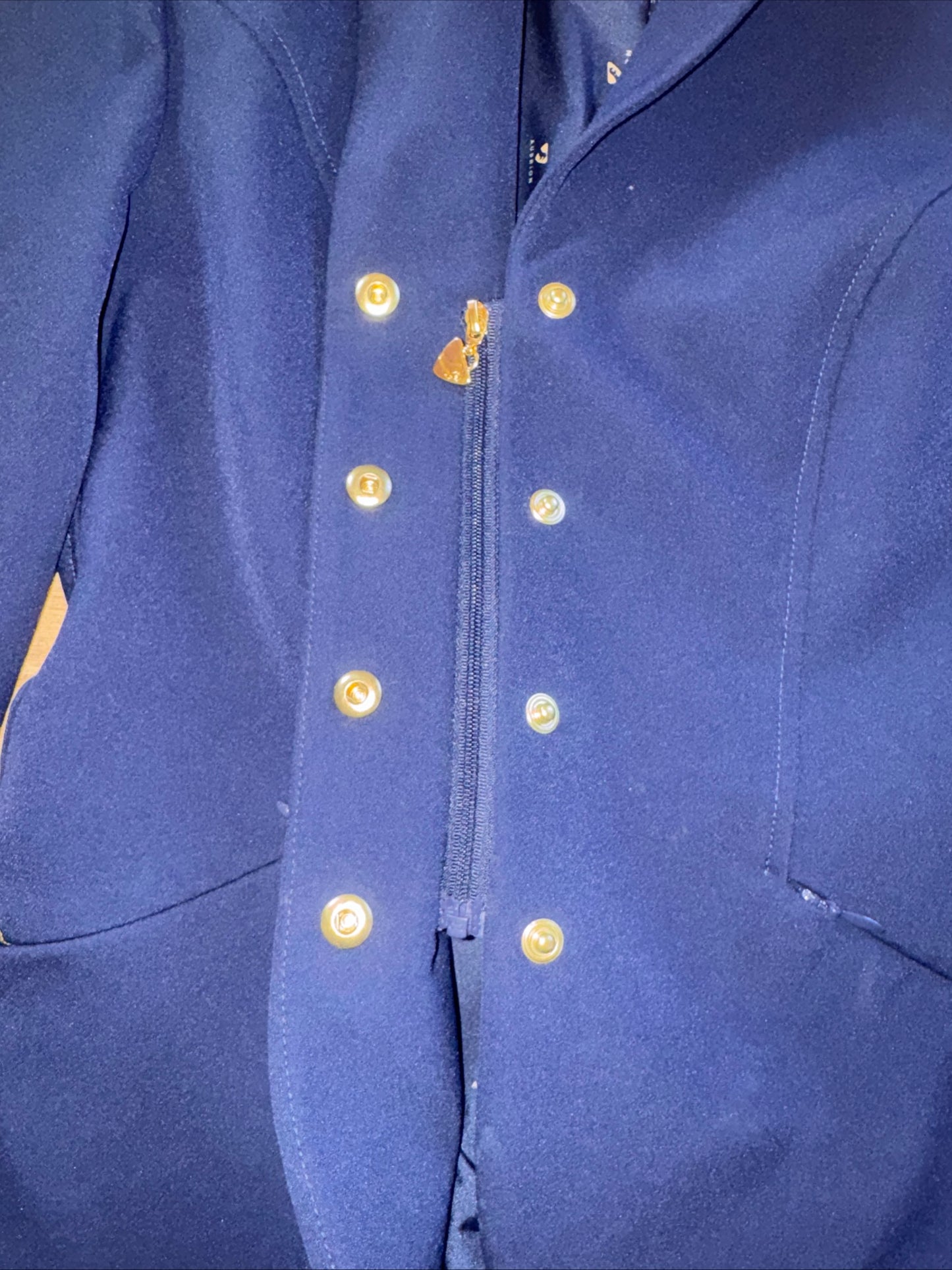 Shires Aubrion Navy Show Jacket Ladies Size 32”  #74