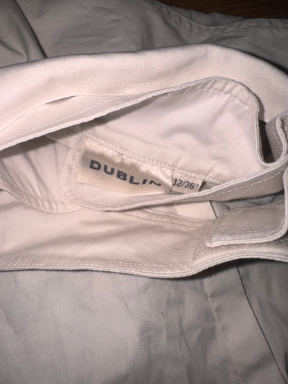 Dublin White Stock Shirt Show Ladies 12 | Horse Riding Hunting Showing