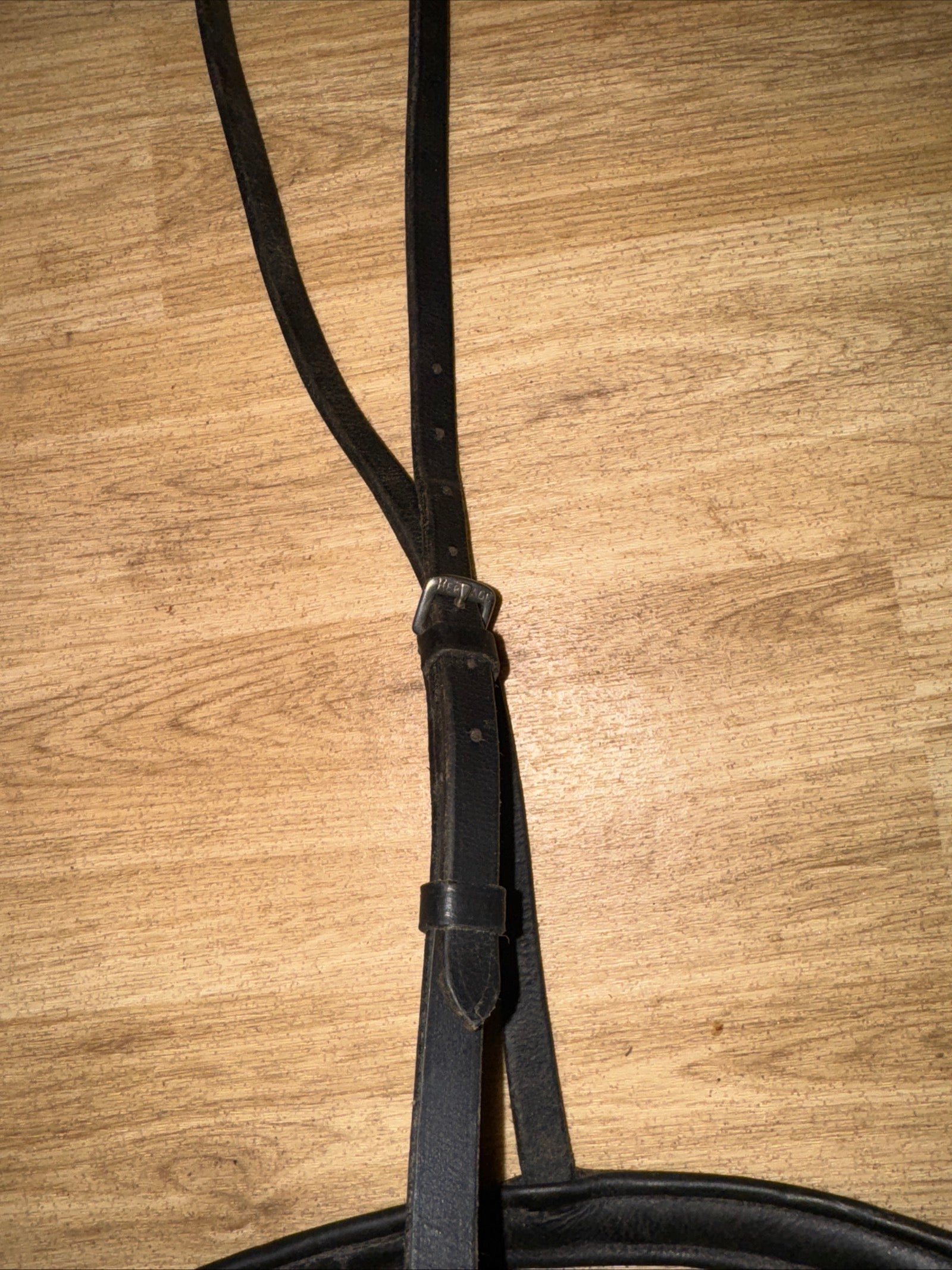 Heritage English Leather Black Full Size Plain Raised Noseband -  Spare #772