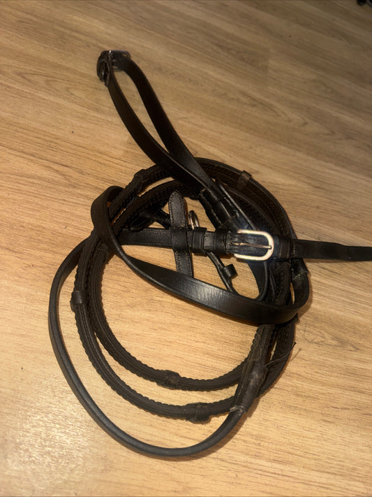 Rubber Grip Leather Loop Reins Full Size #348 | Second Hand Tack