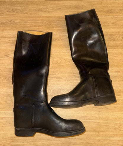 Aigle Long Rubber Riding Boots In Size 8