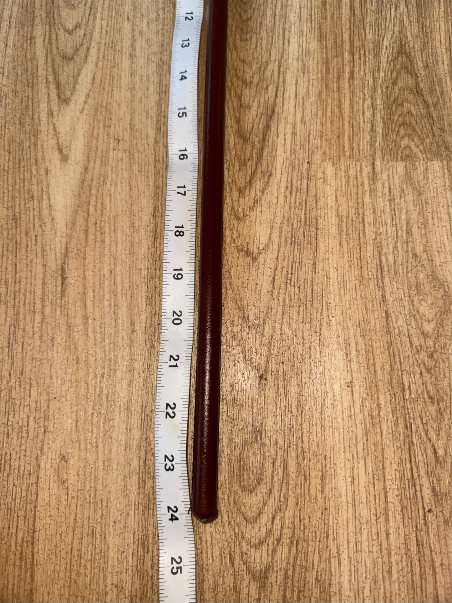 Brown Leather Show Cane 24” Showing #21