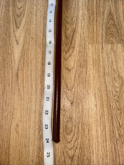 Brown Leather Show Cane 24” Showing #21