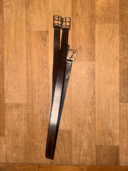 English Leather Havana Two Fold Girth 42” Pony Showing Show Ring Working Hunter