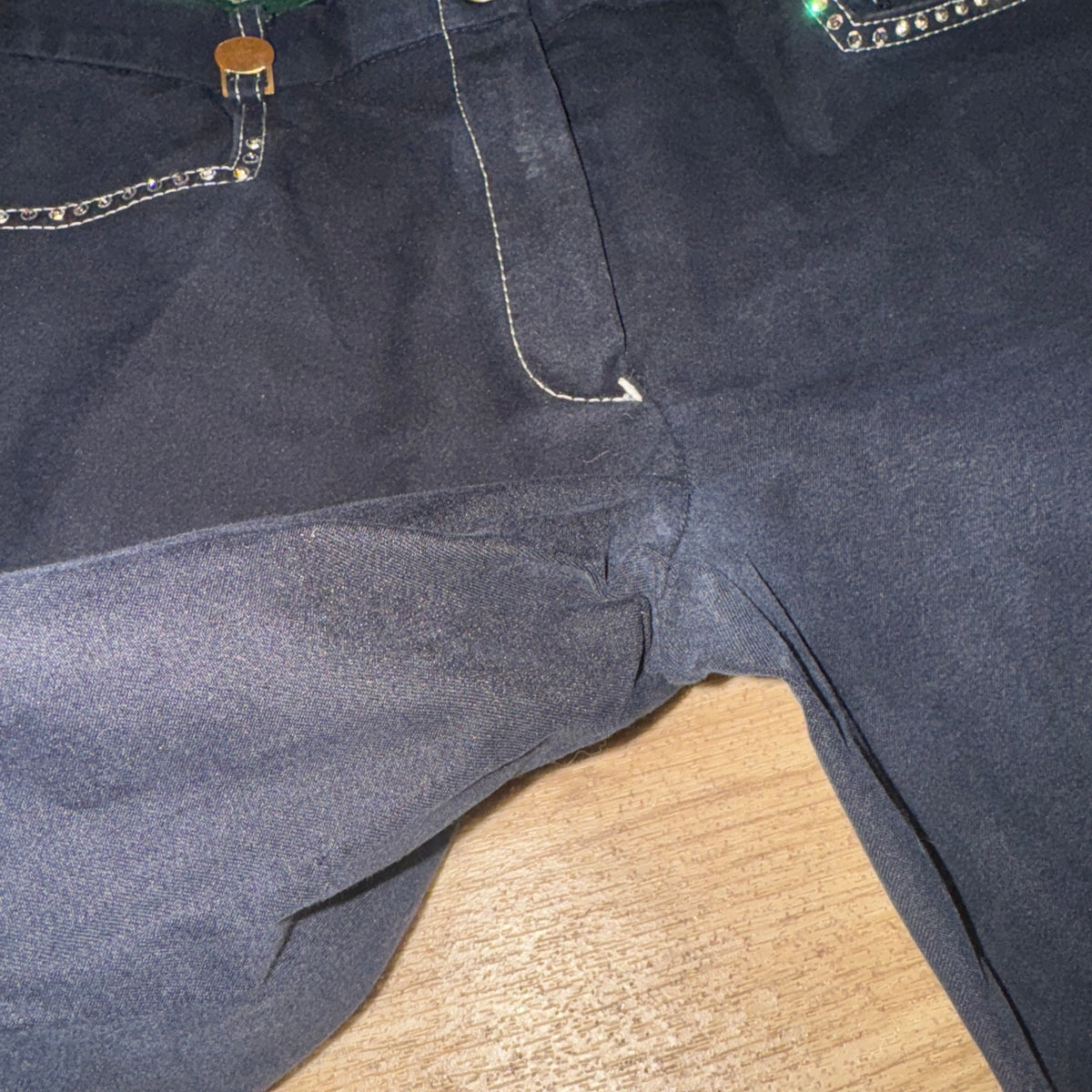 Rhinegold Bling Diamanté Black 30” Breeches