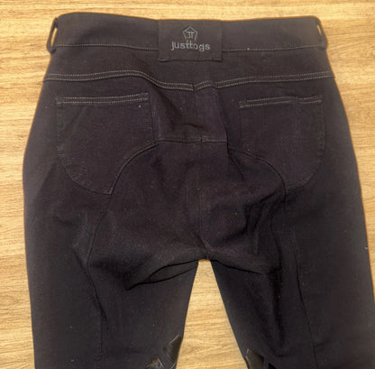 Just Togs Black Silicone Knee Breeches - Ladies 12
