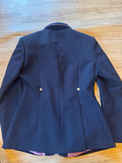 Sherwood Forest Navy Ladies Size 12 Show Jacket #555 Second Hand Horse Riding