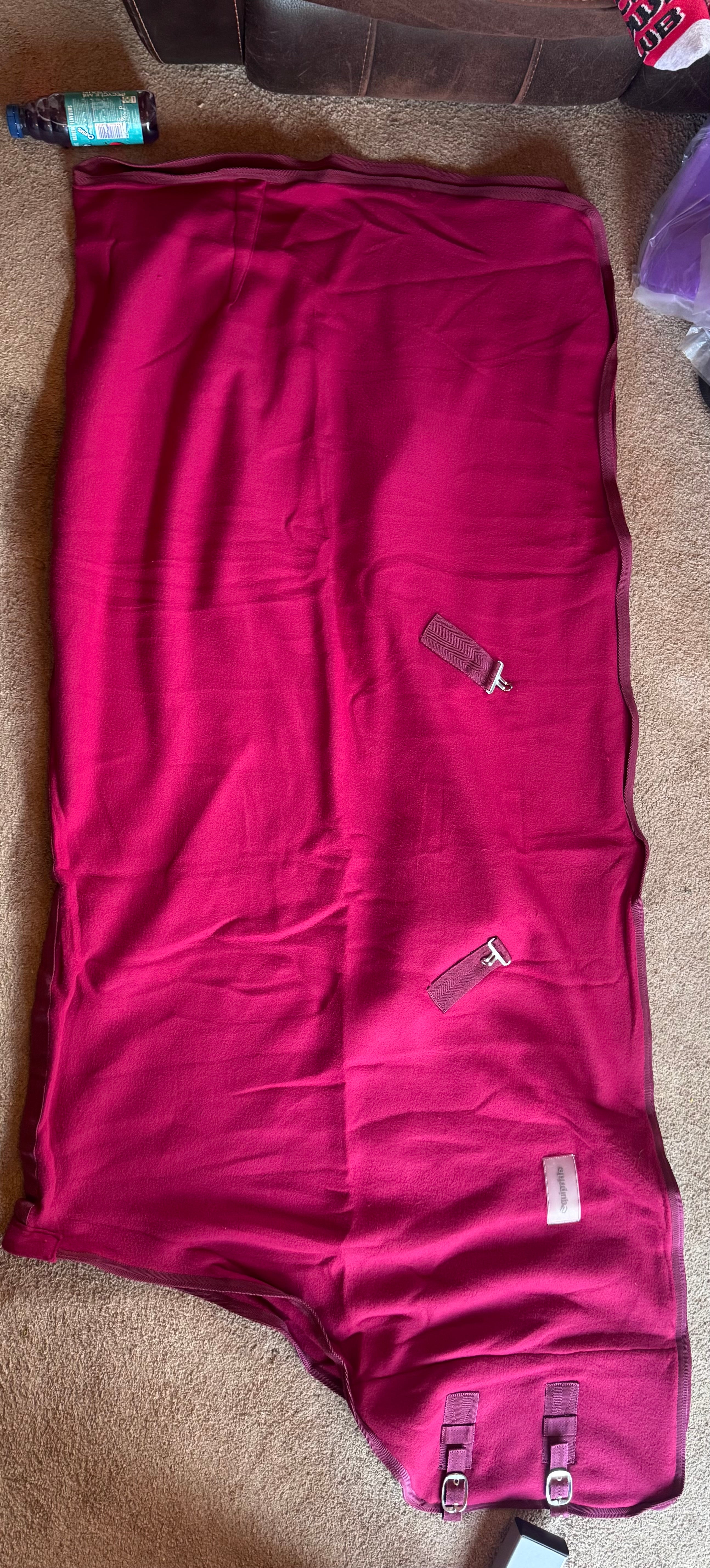 Equipride Burgandy Fleece Rug 6’9
