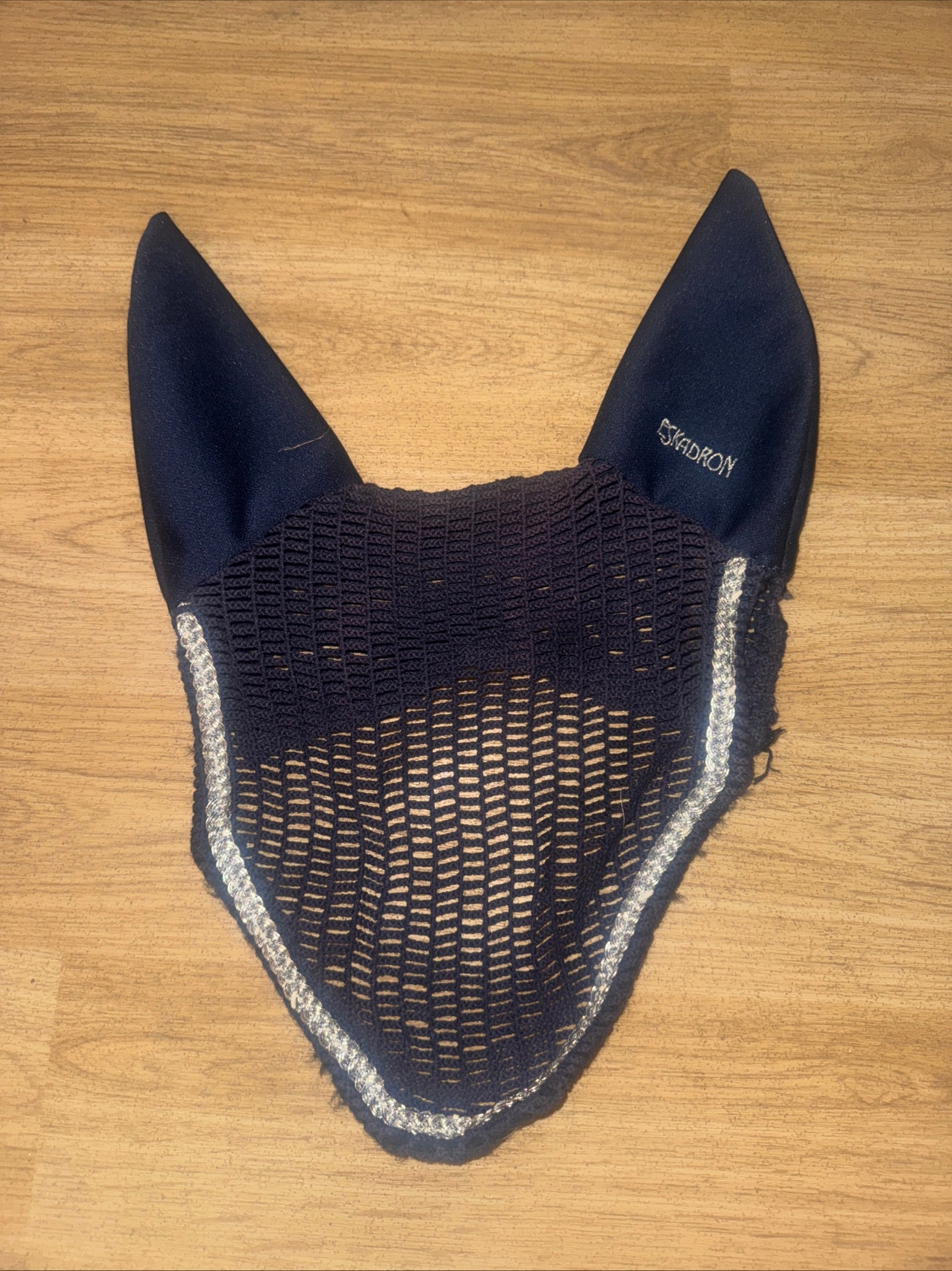Eskadron Navy Silver Trim Ear Veil - Ears - Full