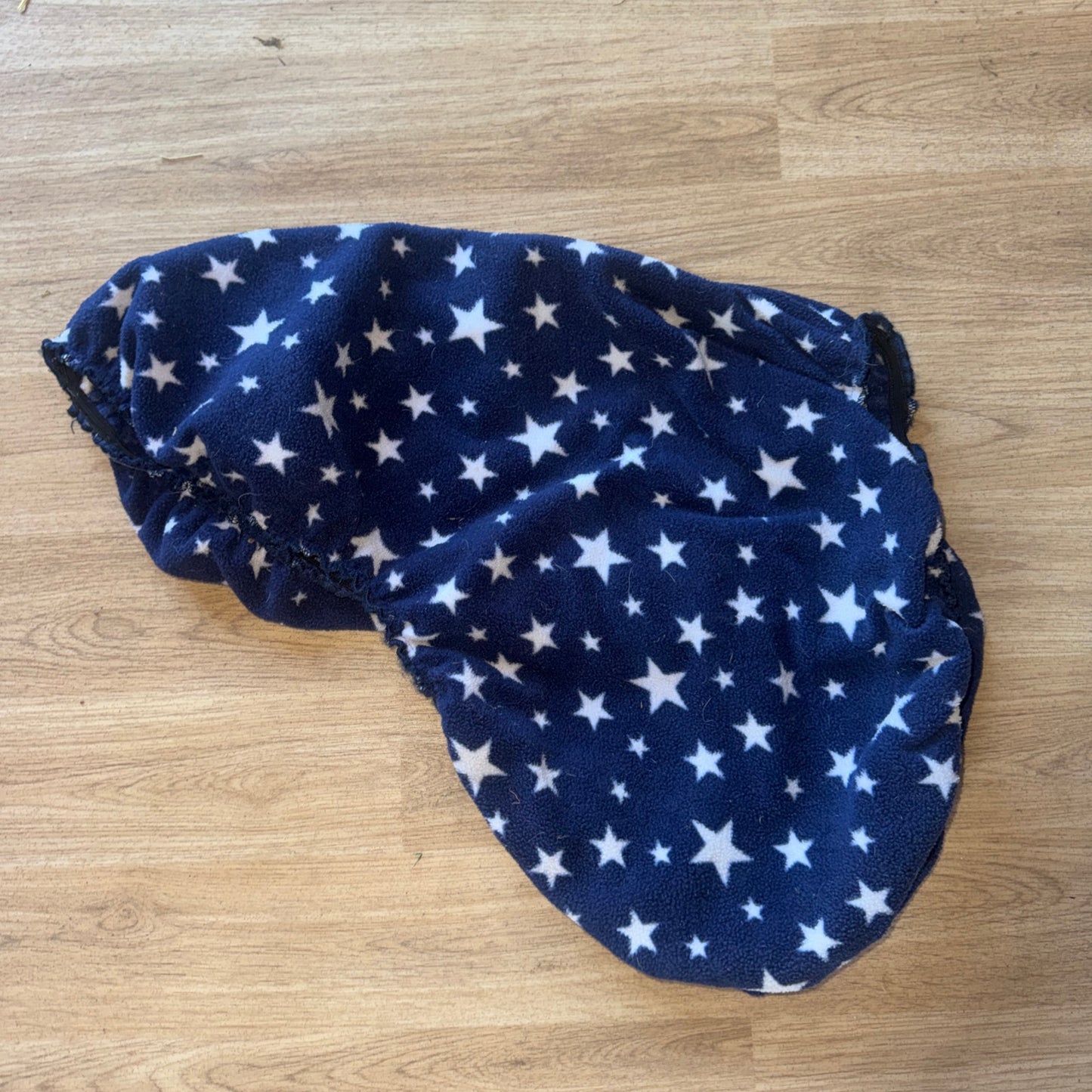 Navy White Stars Fleece Elasticated Saddle Cover | Pony Size