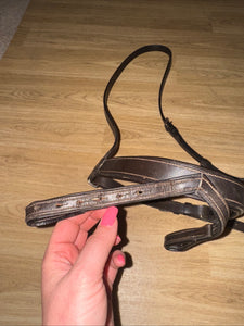 Full Size ENGLISH Brown Worcester Noseband - Free Post