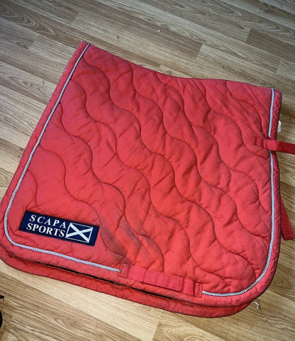 Scarpa Sports Orange Full Dressage Saddle Pad - Free Post