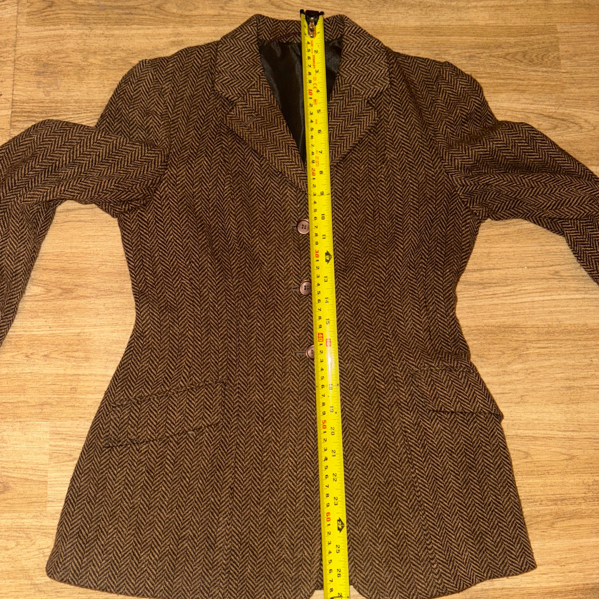 Saddlecraft Brown Wool Tweed Maids 34” Show Jacket #711 Hacking Hunting
