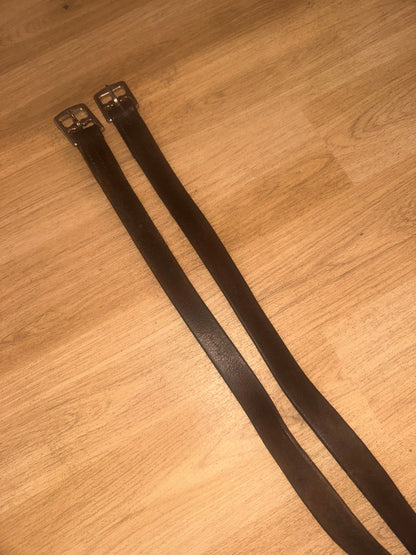 Dark Brown English Stirrup Leathers 44” Childs Maids #333 Horse Tack