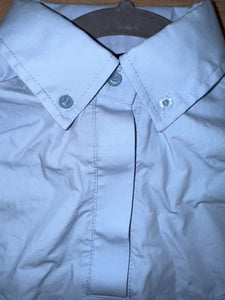 Shires Childs XL Air Dri Blue Show Shirt - Breathable