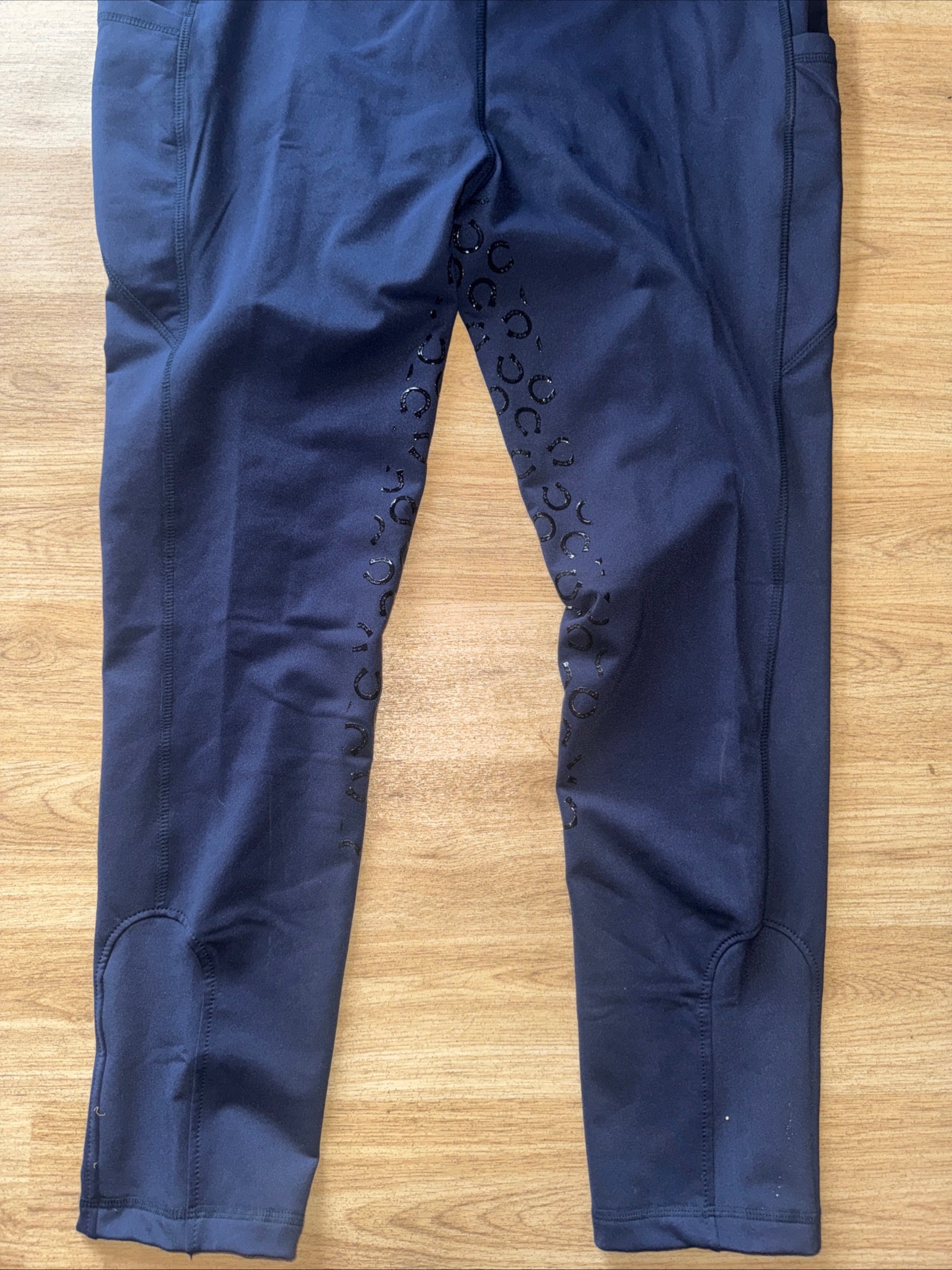 Avon Equine Navy Silicone Tights - Ladies 3XL - Horseshoe Grip