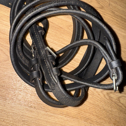 Black Plain Full Size Show Reins #1223