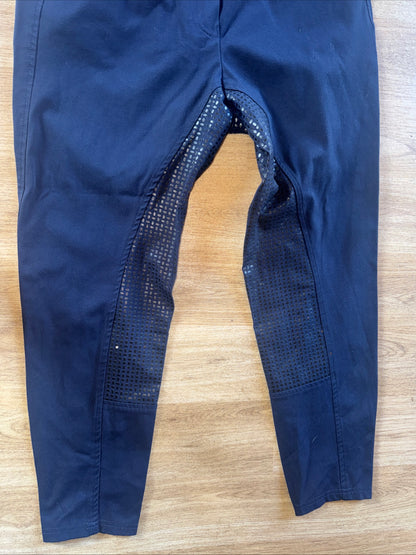 Dublin Navy Silicone Seat Breeches - Age 14 Years
