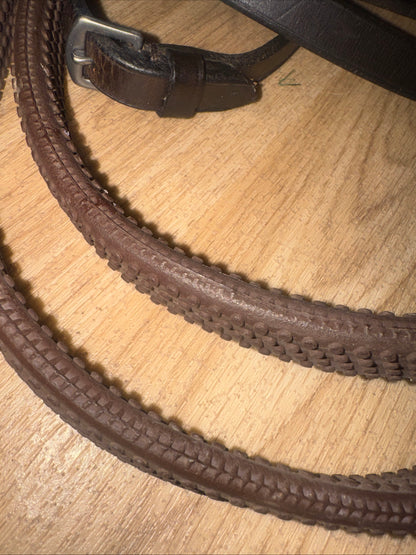 Full Size Brown Rubber Reins #689 Second Hand Horse Tack
