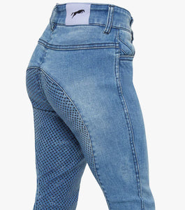 Premier Equine Rocket Girls Denim Riding Breeches 9/10 Yrs