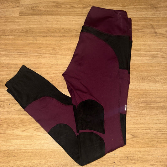 Horseware Burgandy Plum Ladies Size Medium Riding Tights