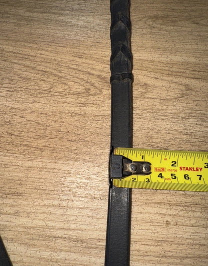 Black English Leather Laced 56” Reins #58