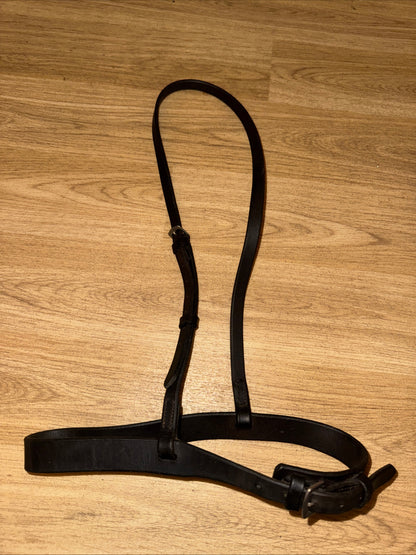 Dark Brown Cob Size English Hunter Noseband #13