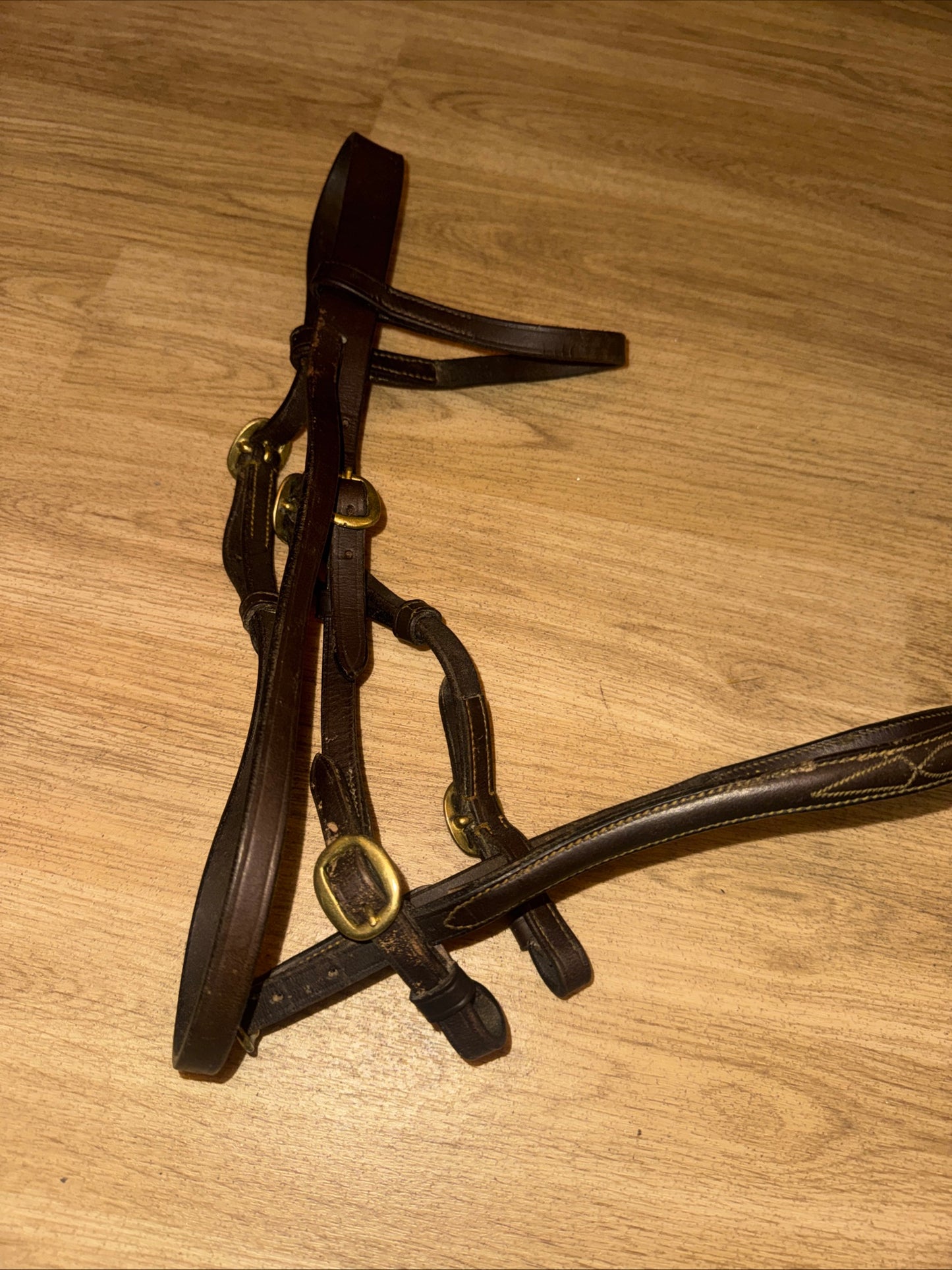 Heritage English Leather Inhand Bridle – Pony Size Havana | Showing & In-Hand Bridle
 #91