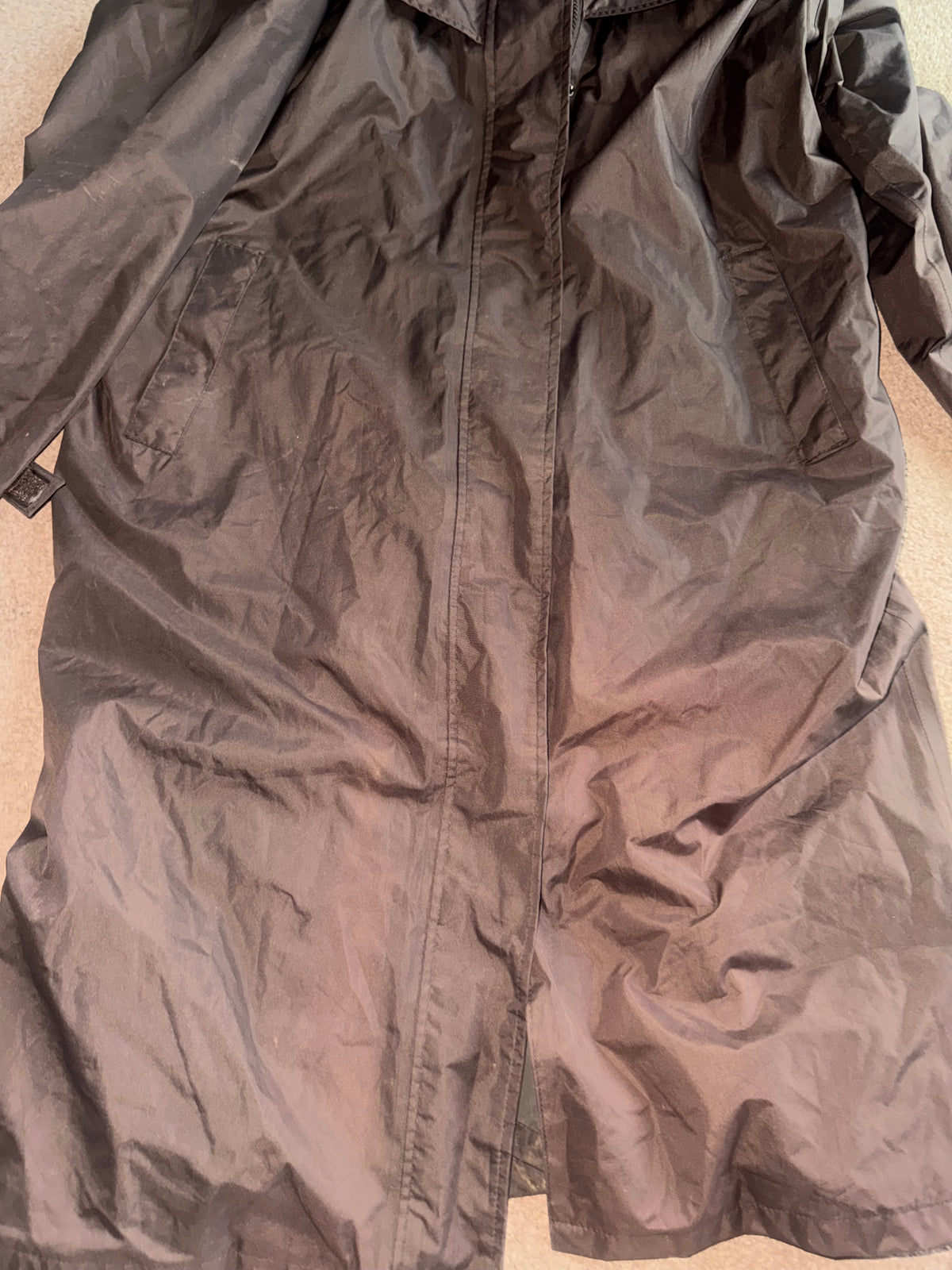 Sherwood Forest Brown Ladies Size 18 Long Riding Rain Coat Ride On