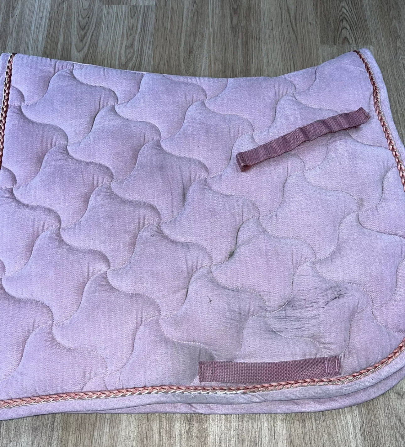 Isabell Werth Saddle Pad Soft Pink Denim Effect - Full Size