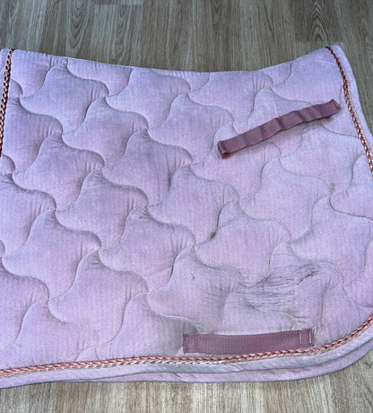 Isabell Werth Saddle Pad Soft Pink Denim Effect - Full Size