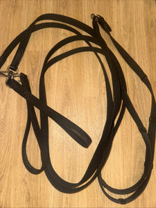 Shires Webbing Leather Draw Reins - Training Reins