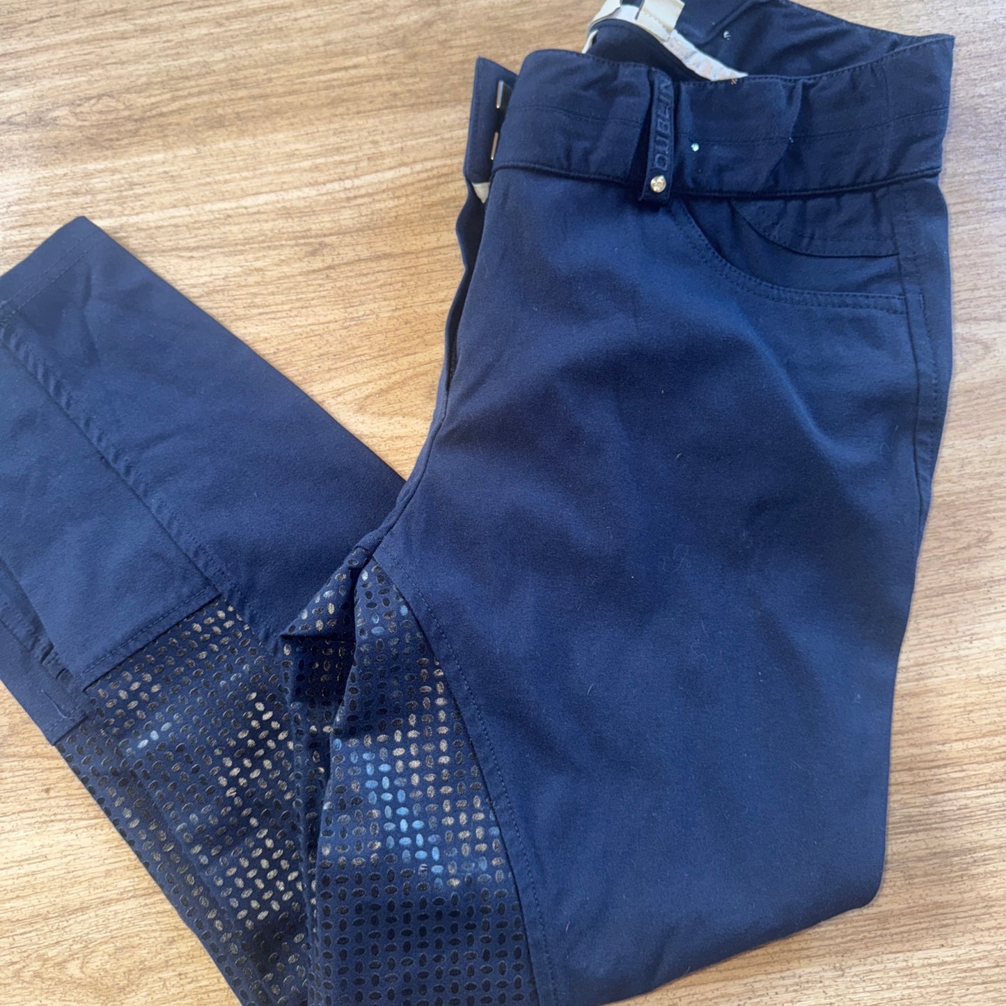 Dublin Navy Silicone Seat Breeches - Age 14 Years