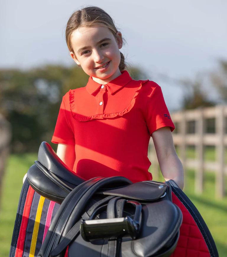 Premier Equine Beau Girls Polo Shirt - 5/6 yrs