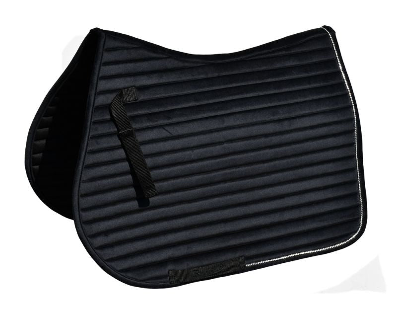 Rhinegold Diamante Channel Quilt GP Saddle Pad .