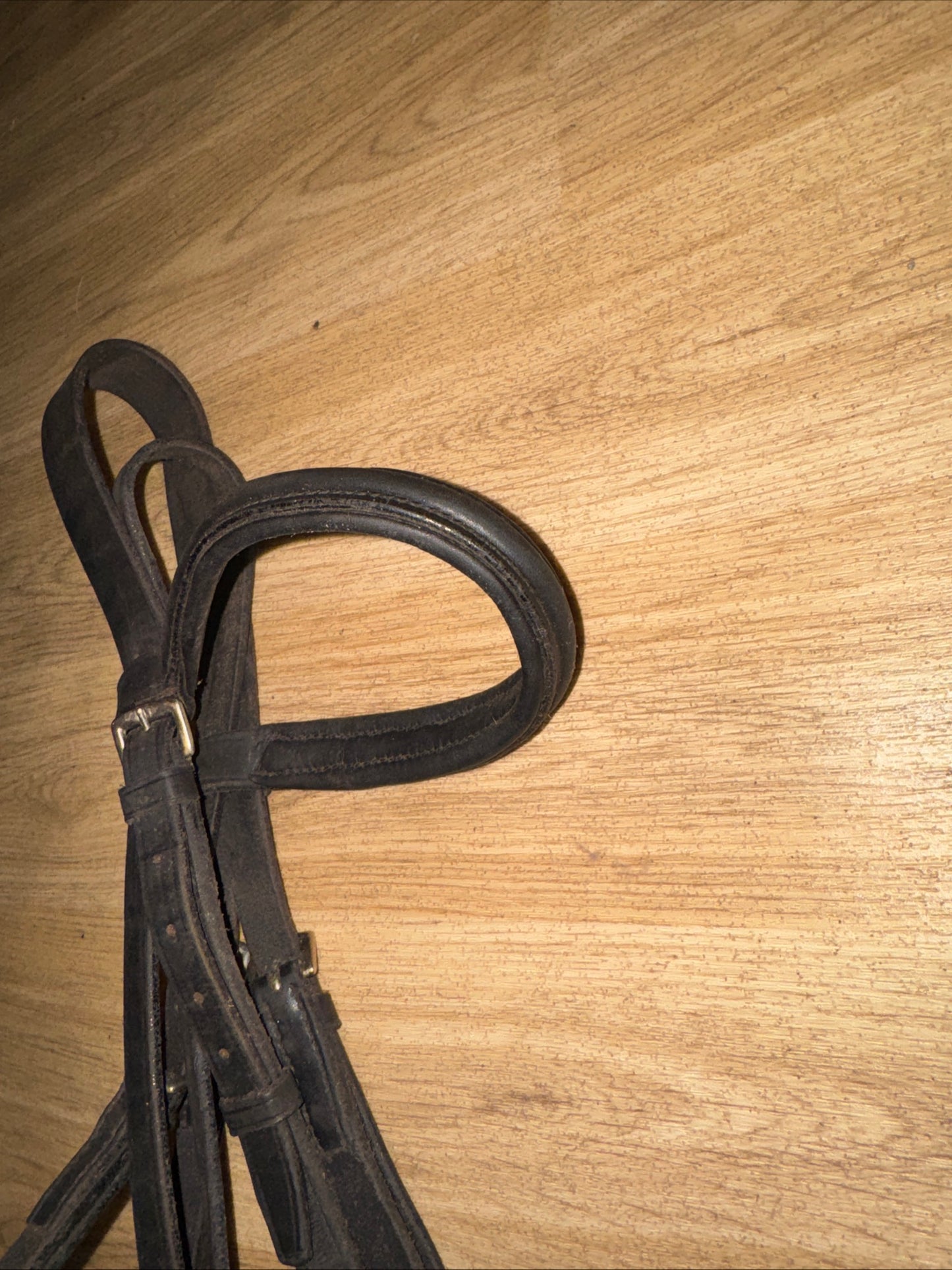 English Leather Black Size Cob Flash Bridle #30 Second Hand Horse Tack