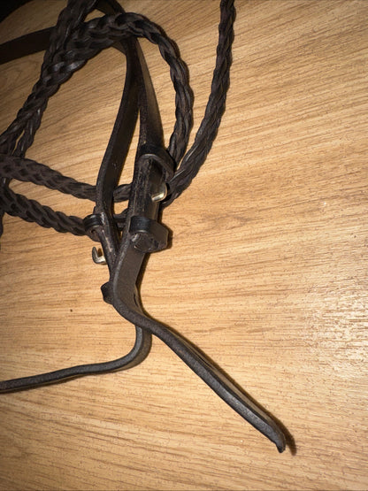 English Leather Black 58” Plaited Reins / Showing Show #341