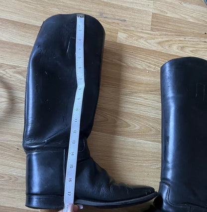 Marlborough Black Hunting Dressage Riding Boots - Size 6.5