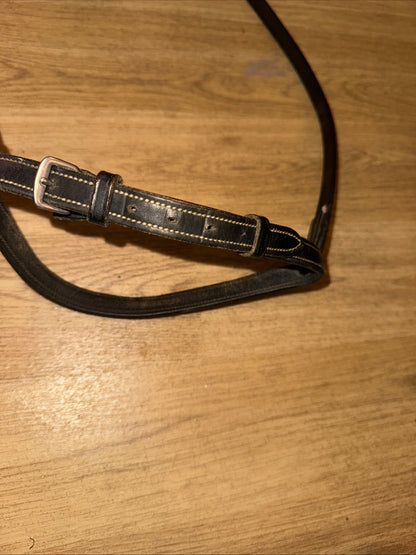 Black Fancy Stitch Pony Size Noseband #123