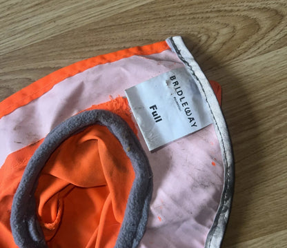 Bridleway Orange Hi Viz Full Ear Veil Ears #19
