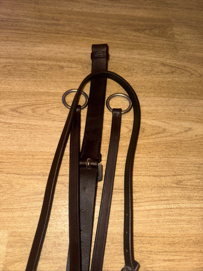 English Leather Cob Brown Running Martingale #38