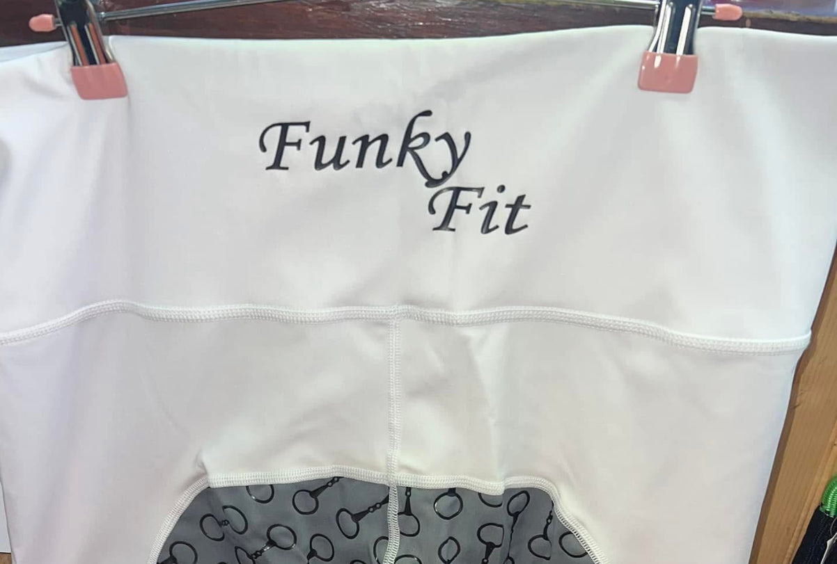 Funky Fit Silicone Seat Riding Tights - Grey Or White Seat
