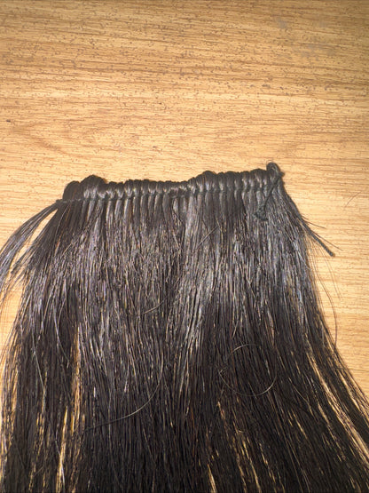 Sew In Black Mane Extension - Cover Bald Patches On The Mane - Horse Pony