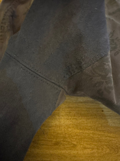 Rugged Floral Grey Full Suede Seat Ladies 34” Breeches #2