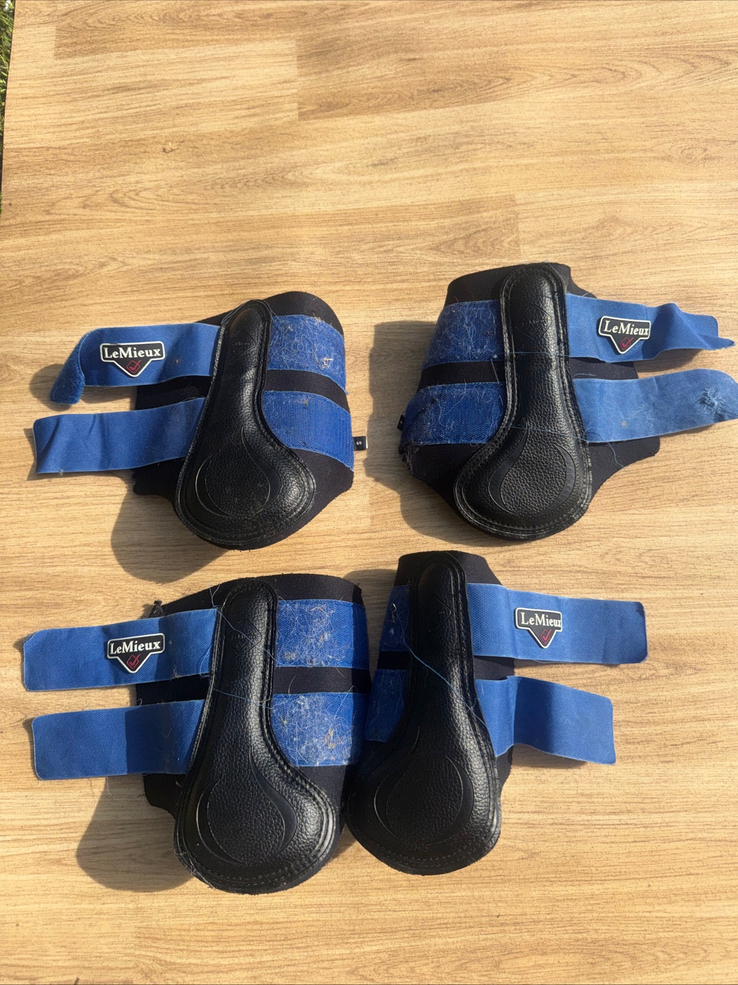 Lemieux Benneton Blue Size Small Brushing Boots X 4 Second Hand Pony Horse Tack