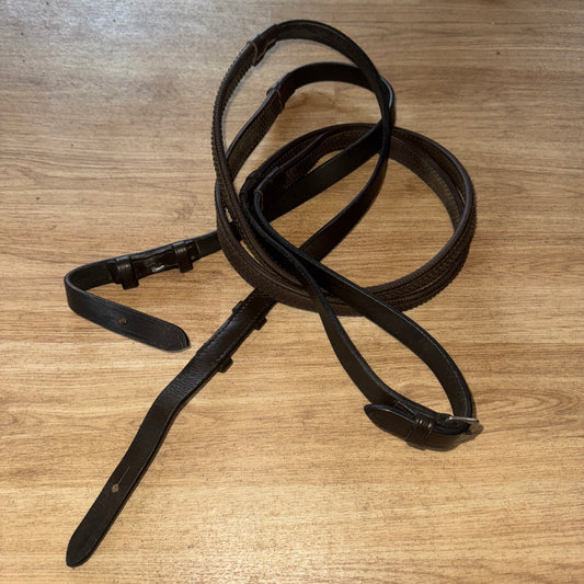Brown Rubber Full Size Reins #117